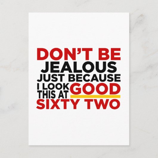 Ik zie er goed uit bij 62 Design op de zaterdag Briefkaart (Voorkant)