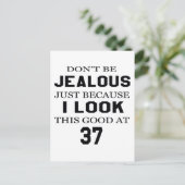 Ik zie er goed uit op mijn 37ste briefkaart (Staand voorkant)