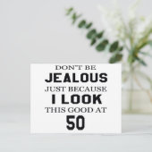 Ik zie er goed uit op mijn 50ste briefkaart (Staand voorkant)