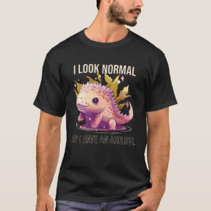 Ik zie er normaal uit, maar ik heb een Axolotl eig T-shirt