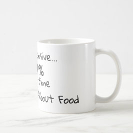 Ik zie er peinzend uit Funny Food Lover Quote Koffiemok