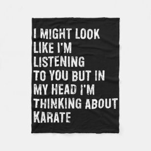 Ik zie eruit alsof ik grappige karate luister fleece deken