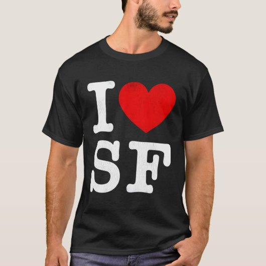 Ik zie Frisco ik hou van San Francisco T-shirt (Voorkant)