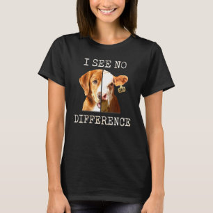 Ik Zie Geen Verschil Vegetarisch Vegan Koe En Hond T-shirt