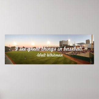 "Ik zie geweldige dingen in het Poster van honkbal