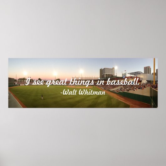 "Ik zie geweldige dingen in het Poster van honkbal (Voorkant)