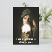Ik zie geweldige dingen in je belang. bedankkaart (Staand voorkant)