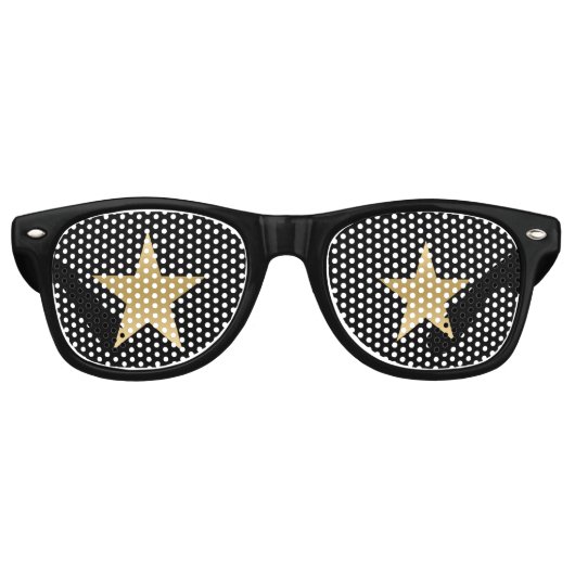 Ik zie Gold Stars Retro Zonnebril (Voorkant)