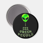 *Ik zie groene mensen* magneet (Voorkant / Achterkant)