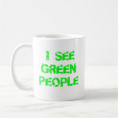 Ik zie groene mensen St. Patrick dag Koffiemok (Links)