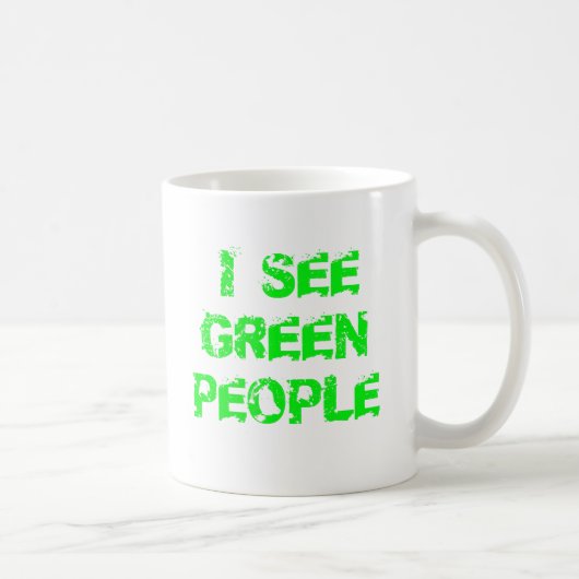 Ik zie groene mensen St. Patrick dag Koffiemok (Rechts)