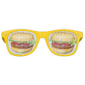 Ik zie hamburgers retro zonnebril (Voorkant)