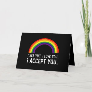 Ik Zie Ik Hou Van Jou Ik Accepteer Jou Gay Pride L Bedankkaart