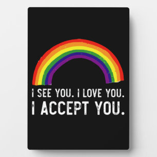 Ik Zie Ik Hou Van Jou Ik Accepteer Jou Gay Pride L Fotoplaat