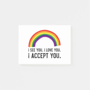 Ik Zie Ik Hou Van Jou Ik Accepteer Jou Gay Pride L Post-it® Notes