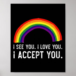 Ik Zie Ik Hou Van Jou Ik Accepteer Jou Gay Pride L Poster