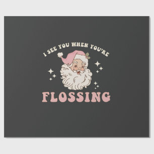 Ik Zie Je Als Je Flost Kerst Tandheelkunde Cadeaupapier