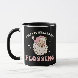 Ik Zie Je Als Je Flost Kerst Tandheelkunde Mok