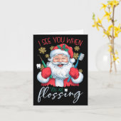 Ik zie je als je kerst tandarts XMA flost Kaart (Gele Bloem)