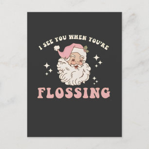 Ik zie je als je kerst tandheelkundig aan het flos aankondigingskaart