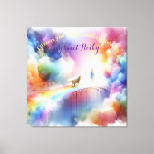 Ik zie je bij de Rainbow Bridge Canvas Afdruk (Voorkant)