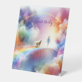 Ik zie je bij de Rainbow Bridge Reclamebord Met Voetstuk