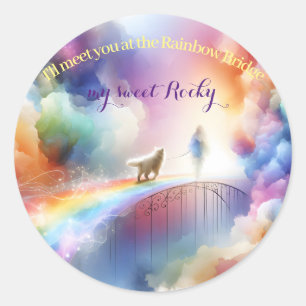 Ik zie je bij de Rainbow Bridge Ronde Sticker