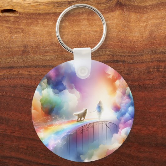 Ik zie je bij de Rainbow Bridge Sleutelhanger (Achterkant)