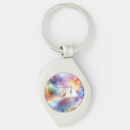 Ik zie je bij de Rainbow Bridge Sleutelhanger