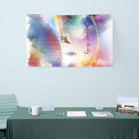 Ik zie je bij de Rainbow Bridge Spandoek (Beurs)