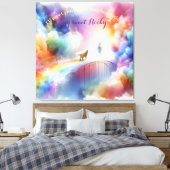 Ik zie je bij de Regenboogbrug  Canvas Afdruk (Insitu (Slaapkamer))
