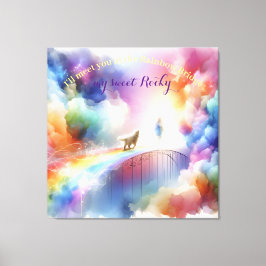 Ik zie je bij de Regenboogbrug Canvas Afdruk