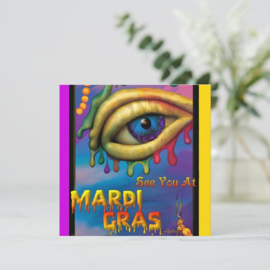 Ik zie je bij Mardi Gras Eye (Staand voorkant)