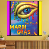 Ik zie je bij Mardi Gras Eye Canvas Afdruk (Insitu (Woonkamer))