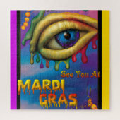 Ik zie je bij Mardi Gras Eye Legpuzzel (Verticaal)