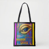 Ik zie je bij Mardi Gras Eye Tote Bag (Voorkant)