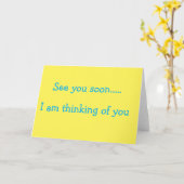 Ik zie je binnenkort kaart (Gele Bloem)