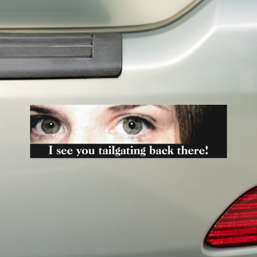 Ik zie je daar achteraan takelen! bumpersticker (Op auto)
