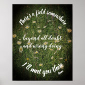 Ik zie je daar Rumi Inspirerend Quote Poster (Voorkant)