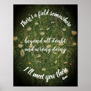 Ik zie je daar Rumi Inspirerend Quote Poster