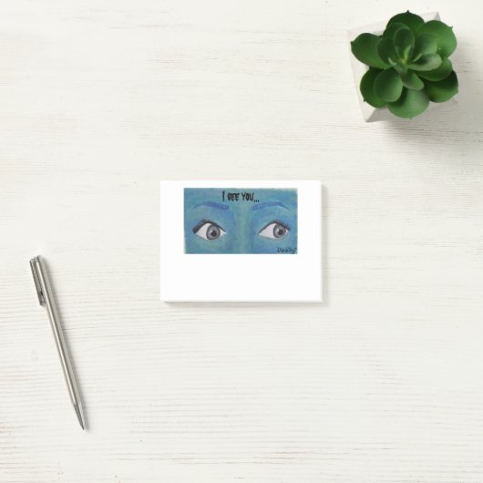 "Ik zie je" EYES Post It Notes Blocnote (Kantoor)