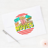 Ik zie je in de film ronde sticker (Envelop)