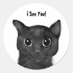 Ik zie je! Jin-Jin Black Cat Sticker