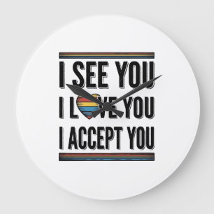Ik Zie Je Liefde Je Accepteert Je Trots Shirt Ontw Grote Klok