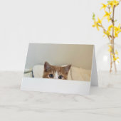 "Ik zie je" - Louie glundert Kaart (Gele Bloem)