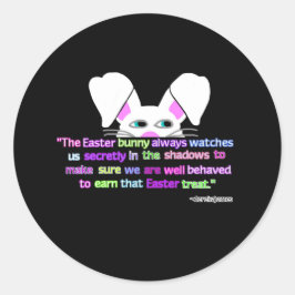 Ik zie je, paasbunny Round Sticker