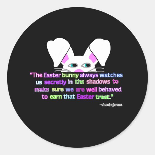 Ik zie je, paasbunny Round Sticker (Voorkant)