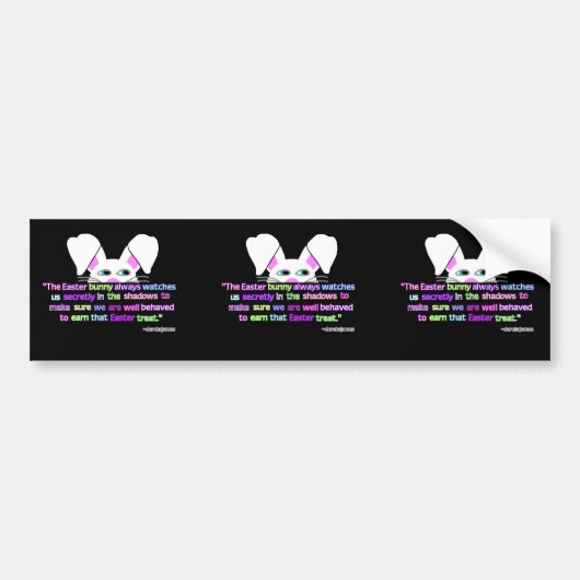 Ik zie je, paashaas Bunny Bumpersticker (Voorkant)