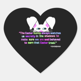 Ik zie je, paashaas Bunny Heart Sticker