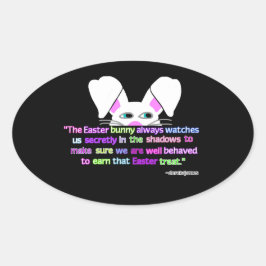 Ik zie je, paashaas Bunny Oval Sticker